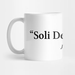 Bach quote | Black | Soli Deo Gloria Mug